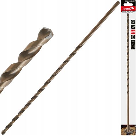 Foret en acier extra long 8,0 mm 390 mm DIN1869 HSS doré (1/5)
