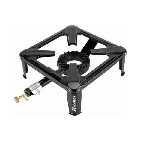 Réchaud à gaz 1 brleur en fonte 7000 W – 4 pieds acier émaillé – Allumage manuel – Pour bouteilles butane-propane (1/2)
