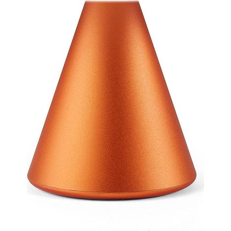 Lampe LED à poser sans fil rechargeable, de chevet ou bureau, à variateur d'intensité, jusqu'à 12h d'autonomie - Orange (1/5)