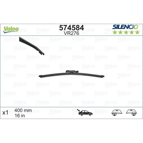 Balai d'essuie-glace Valeo 574584 FIAT 0018202545 1272123 18202545 51879455 (1/4)