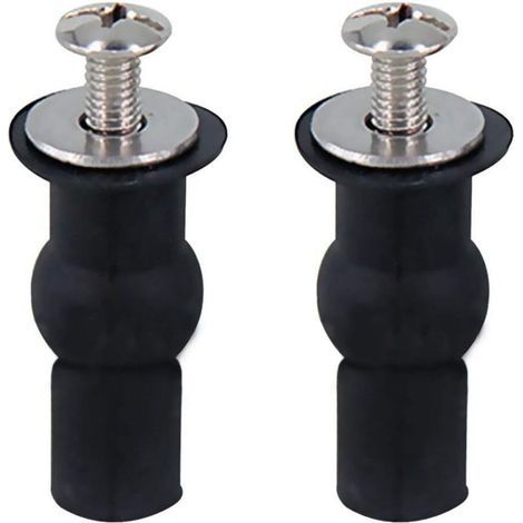 2 pièces Abattant WC Fixations Charnières Store Charnières Trou de Fixation Extensible Caoutchouc Vis Convient à Toutes Les Toilettes (18mm) (1/5)