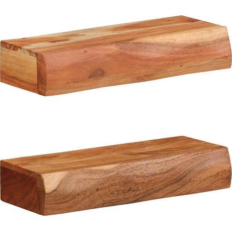 Wandregale 2 Stk. 40x17x8 cm Massivholz Akazie