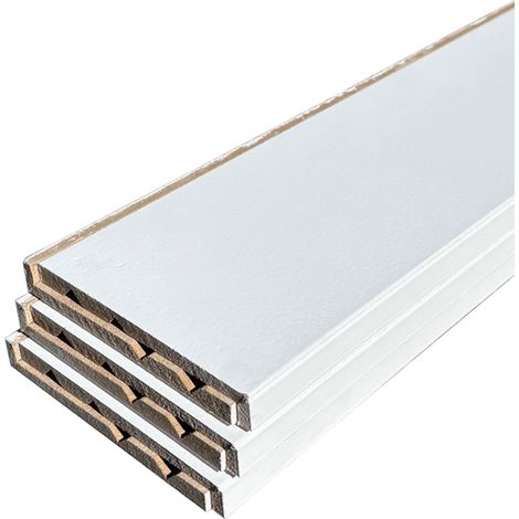 Lot de 6 Surplinthes MDF Prépeint Blanc, L.2.44 m x H.13.1 cm, Ep.22 mm