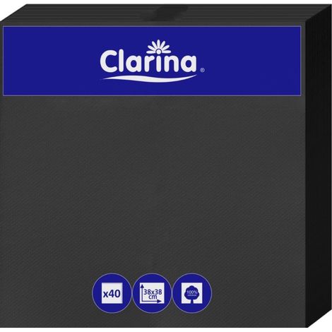 Catering-Servietten 38x38 mm, 40 Stück, schwarz