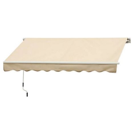 Store enrouleur SanGiorgio beige 3 x h 2 m e'tanche fixation plafond et mur