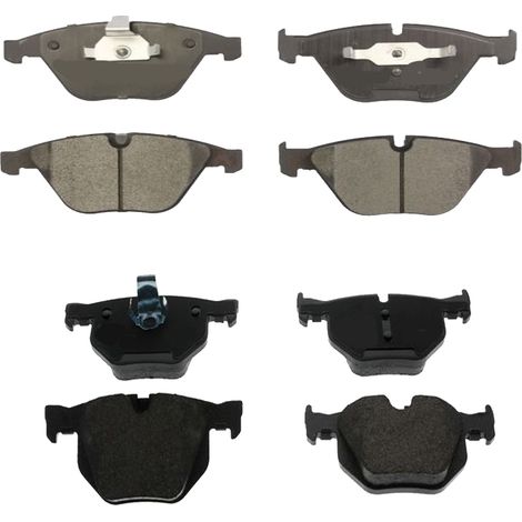 KIT PASTIGLIE FRENO ANTERIORI E POSTERIORI compatibile con BMW 5 (E60,E61) / PASTIGLIE FRENANTI AUTO OEM FDB1773 FDB1628,FDB1748 / SOSTITUZIONE DIRETTA / BASSA POLVERE / SILENZIOSO