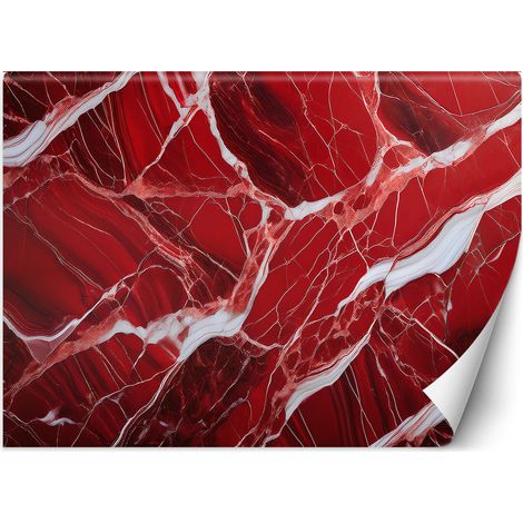 Fototapete Roter Marmor Glamour Stein 100x70 cm