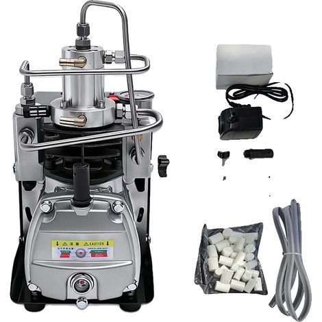 Compresor de aire de alta presión, presión máxima de 40 MPa, caudal de 50 L/min, alimentación eléctrica, tensión de funcionamiento de 220 V, peso de 6 kg. (1/5)