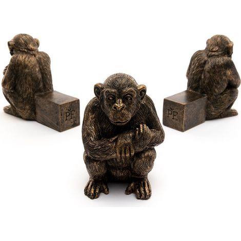 Chimpanzee Plant Pot Feet - Set of 3 - L9.5 x W6.5 x H9 cm