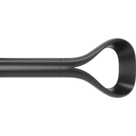 Umbra Bastone per tenda ad anello per finestra, regolabile da 107 a 305 cm, diametro 25 mm, nero (1/5)