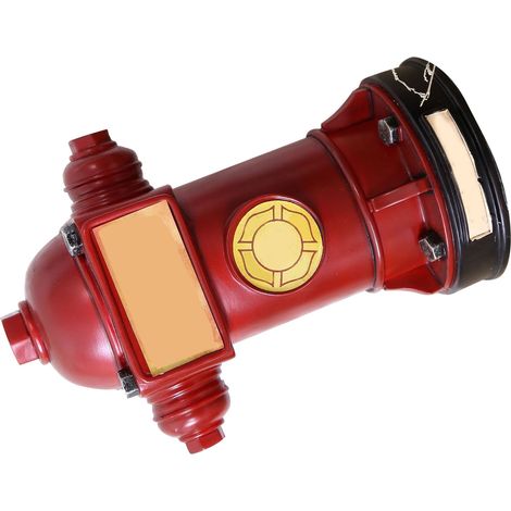 Spardose in Form eines retroeuropäischen Hydranten, rot, ein originelles und elegantes Dekorationsobjekt für Zuhause. (1/5)
