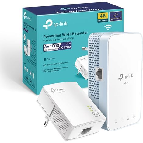 TP-Link TL-WPA1000 KIT Adaptateur réseau CPL 1000 Mbit/s Ethernet/LAN Wifi Blanc 2 pièc...