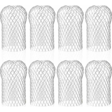 Lot de 8 Crapaudine de Gouttière en Aluminium, Filtres de Gouttière Flexible et Durable pour Maison Avant-toit Tuyau de Descente contre les Feuilles (1/5)