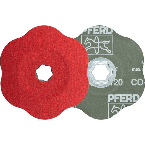 PFERD TOOLS COMBICLICK Keramikkorn Fiberscheibe Ø125mm CO-COOL120 CONTOUR für Konturen 25 Stk (1/5)