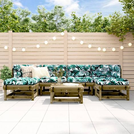 7-tlg. Garten-Lounge-Set Kiefernholz Imprägniert (1/5)