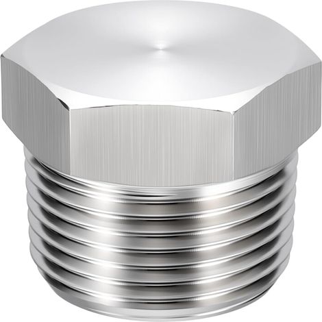 Raccord de tuyau à tête hexagonale extérieure, embout fileté mâle NPT de 2,5 cm, raccords de tuyau hexagonaux extérieurs en acier inoxydable 304 pour pompe à eau, moteur, tuyauterie (1/5)