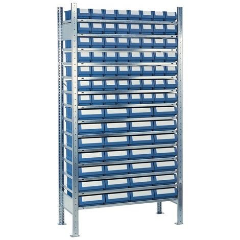 Steckregal H2000xB1.000xT500mm Anbauregal 14 Stahlböden 56 x 7,28 x 8 - 9000453771 (1/4)