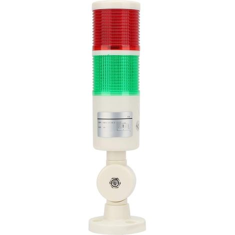 Machine CNC Avertissement LED Signal D'alarme 24V Rouge ou Vert Indicateur avec Buzzer pour Machines-Outils Équipement Mécanique (1/5)