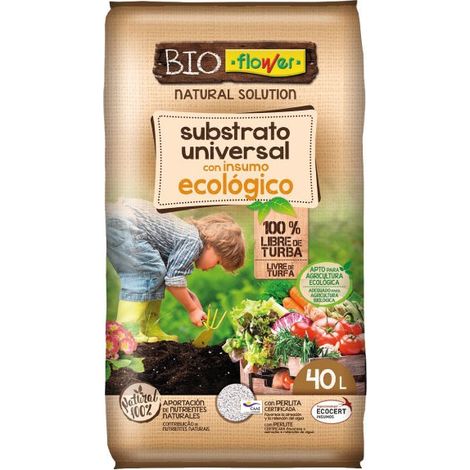 Substrat de fleurs sans foules avec entrEe Ecologique 40 L