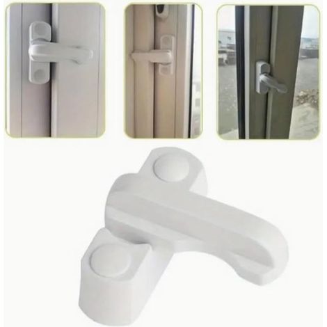 Verrou de fenêtre - Sécurité portes et fenêtres - Verrou pour fenêtre à battant - Plastique - Lot de 2 (1/4)