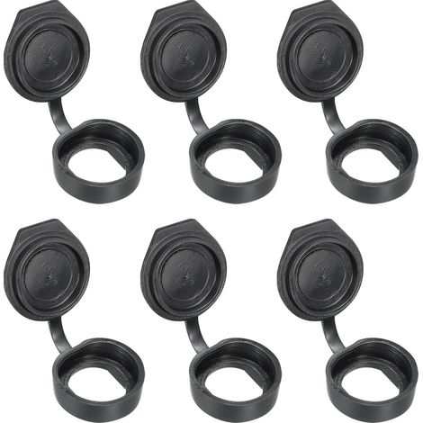 19mm Porte Serrure Poussière Couvercle, 6 Paquet Caoutchouc Étanche Clés Panneau Cam Verrouillage Poussière Couvercle Bouchons pour 19mm Cam Verrouillage, Noir (1/5)