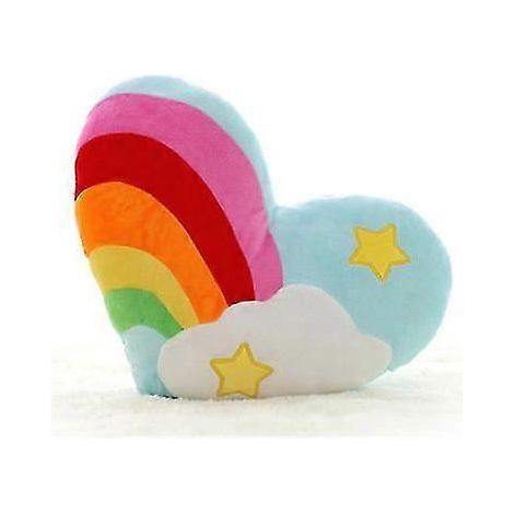 Regenbogenherzförmiges Kissen, dekoratives Regenbogenkissen, herzförmiges Sofakissen fürs Esszimmer, Roomsoft-Yvan (1/3)