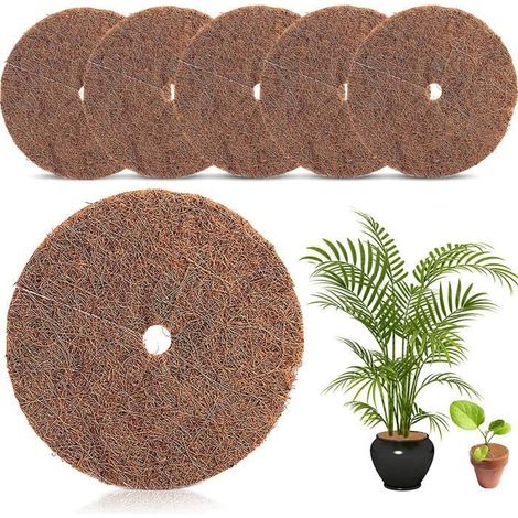 Kokosmatte - Set von 6 - 30 cm - Mulchscheibe - Pflanzenschutz
