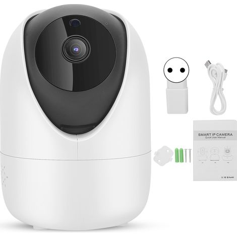 Caméra WiFi 1080P HD, vision nocturne, suivi intelligent AI, audio bidirectionnel, CCTV 100-240V (1/5)