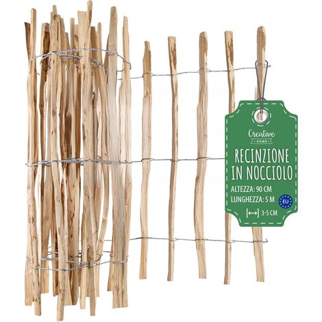 Recinzione Nocciolo 90x5 m - Spazio Listelli 3-5 cm