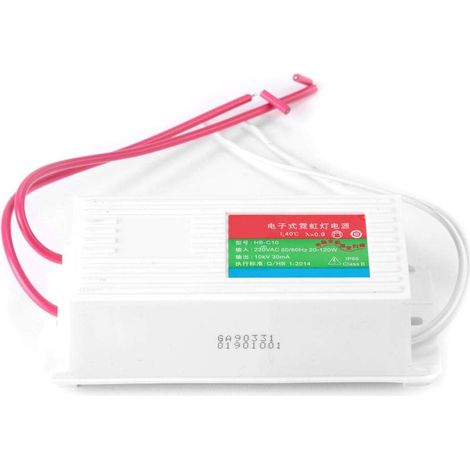 Transformateur électronique néon redresseur d'alimentation pour enseigne au néon 10KVAC 30mA charge 4-10m pour toutes sortes de lampes au néon, entièrement scellé, étanche à l'eau et à l'humidité (1/5)