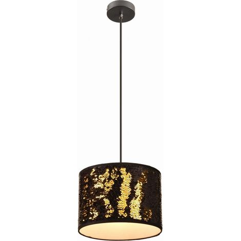 Suspension Reality Crazy noire paillettes or E27 60W (1/3)