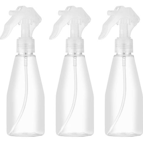 Flacon Pulvérisateur - 200 ml - Buse Réglable - Pour Plantes Jardin Cosmétiques Nettoyage - Transparent - Lot de 3 (1/5)