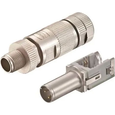 Harting 20820050001 Connettore cilindrico serie preLink M12 diritto - 4 contatti Connettore maschio - Cavo maschio