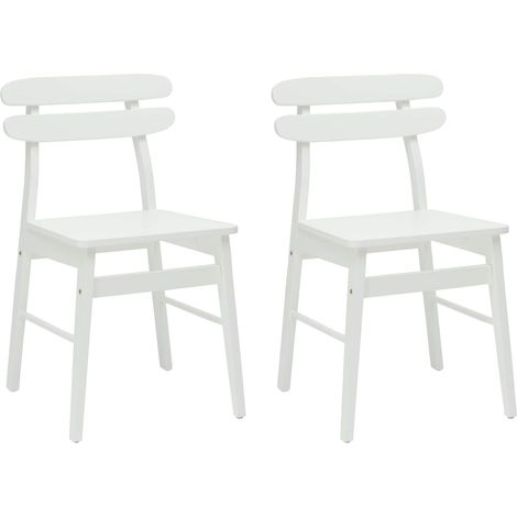 Silla de comedor 2 pcs Madera de Caucho Sólido vidaXL