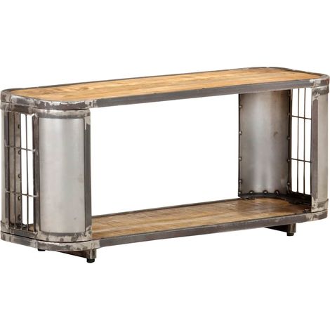 vidaXL Meuble TV 90x30x40 cm Bois de manguier massif (1/5)