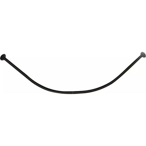 Bastone Asta Per Tenda Doccia Barra Curva Angolare Nera 90x90cm Universale 87236 - (1/4)