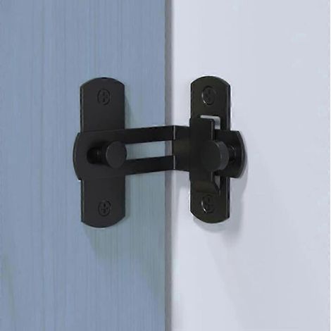 Loquet à 90 degrés en acier inoxydable noir pour grande porte (lot de 2) 70 mm (1/5)