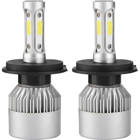 TMISHION phare LED H4 2pcs H4 LED 36W 8000LM Phare De Voiture Hi/Lo Faisceau Auto Ampoules 6000K (Blanc) (1/4)