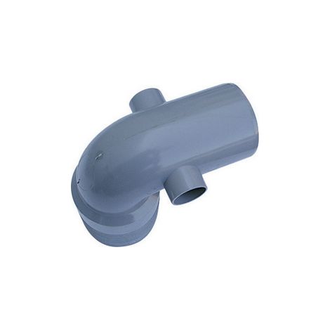 CURVA W.C. ALTA  2 ATTACCHI PVC GRIGIO- Diam. 100 / 40- senza- pezzi 1