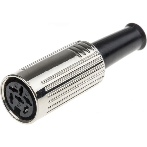 Connecteur DIN RS PRO, 6 contacts, Femelle, Montage sur câble, A souder ( Prix pour Paquet de 5 ) (1/2)