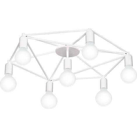 Lampe de plafond Staiti 7 lumières 76cm blanc - 97896 (1/3)