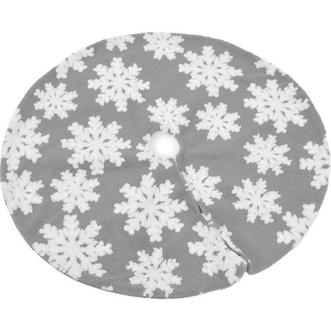 Jupe de sapin de Noël à motifs de flocons de neige mignons, réutilisable, belle et pratique, pour décorer votre sapin (78 cm). (1/5)