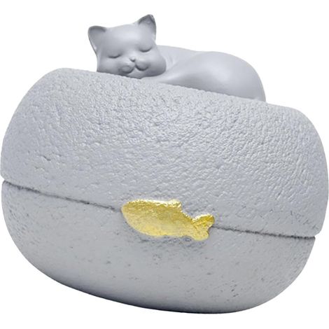 Urne für die Einäscherung von Haustieren, Gedenkskulptur, wertvolles Andenken, Urnen für die Asche von Haustieren, Andenken, für Katze