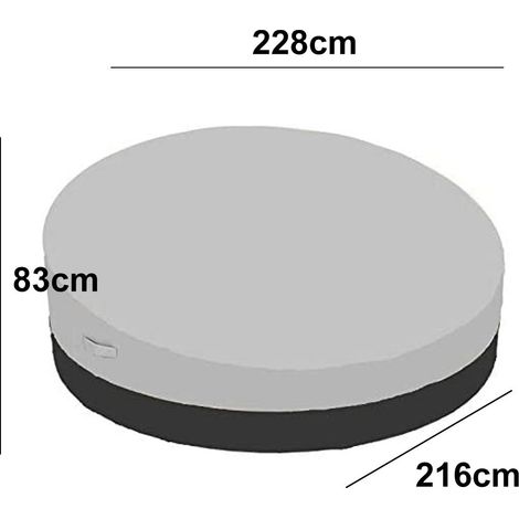 Housse de canapé lit extérieur imperméable et anti-poussière en oxford 420D 228x83 cm avec cordon et bord élastique (1/2)