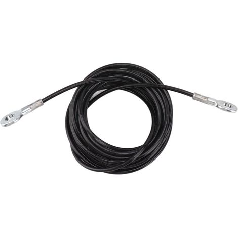 Câble de Poulie Fitness Ajustable en Acier Résistant, Équipement de Musculation à Domicile, Accessoire d'Entraînement 5m/16.4ft Noir