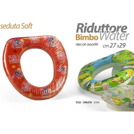 Copriwater Baby Bambino Riduttore Morbido 27 x 29 cm 3 Decori