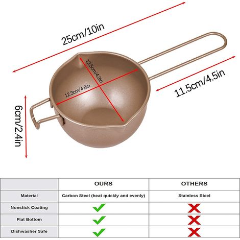 Mélange de bain au beurre au chocolat Aide Bol de fusion à la fusion pour le beurre (600 ml) (1/4)