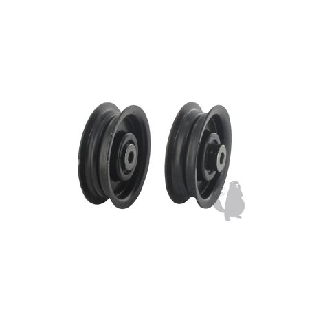 Polea de ranura plana sobre rodamiento adaptable para cortacéspedes Snapper autopropulsados 21 - H: 21,4 mm, ø: ext: 57,2 mm, ø int: 6,35 mm.