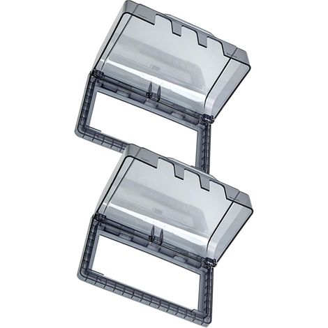 2 pièces Boîte Étanche pour Prise Murale Protection de Panneau pour Salle de Bain et Extérieur Couvercle Résistant à Humidité pour Interrupteur et Prise Installation Facile sans (1/5)