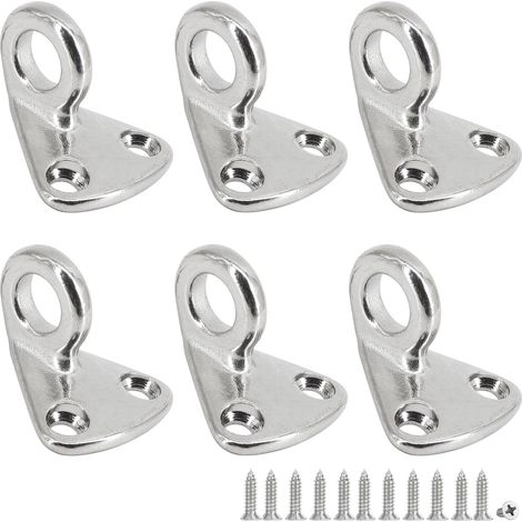 Ganci appendiabiti anti-turbo per yacht o camper, realizzati in acciaio inossidabile 316 resistente alla corrosione, set di 6 ganci ad anello